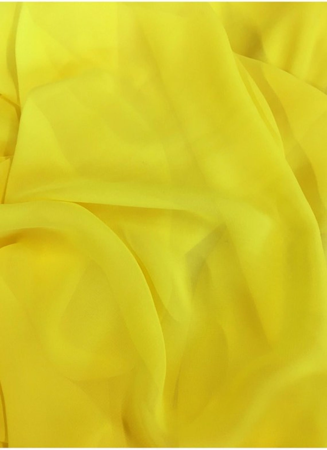 Yellow Hi Multi Chiffon Fabric by the Yard, Chiffon Fabric, Wedding