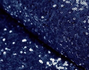 Navy sequin all over sequin on mesh by the yard sequin fabric