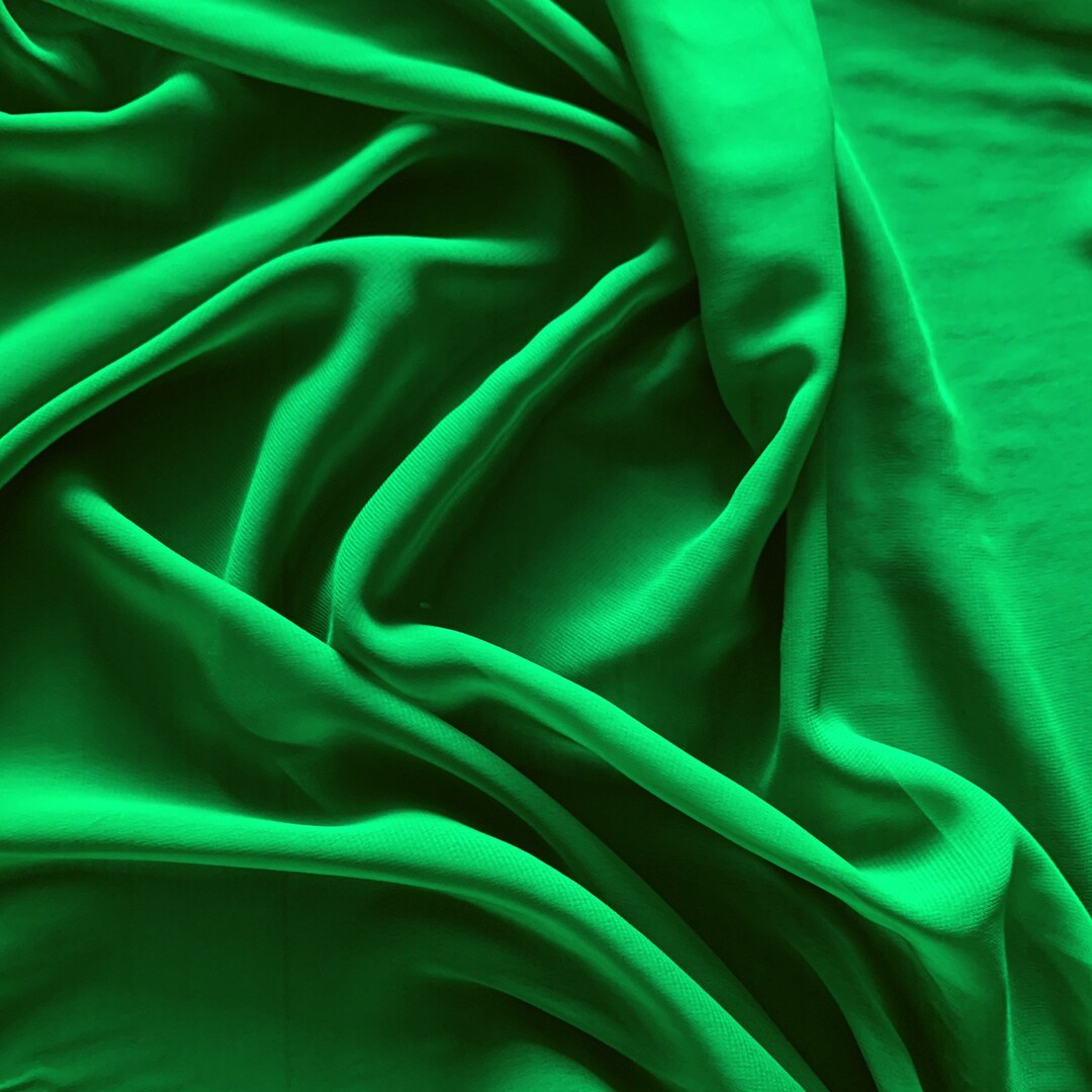 Green Chiffon Hi Multi Chiffon Fabric by the Yard Wedding Chiffon