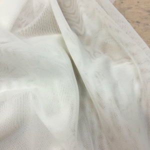 Ivory Stretch Power Mesh Fabric By the Yard,  ivory Power mesh, Soft Sheer Drape Mesh Fabric, Stretch Mesh Fabric, Performance Mesh Fabric