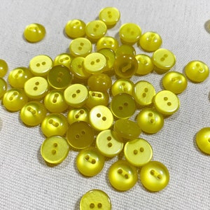 Small Yellow Button Yellow Buttons Sewing Buttons 1/2 16mm Sewing ...
