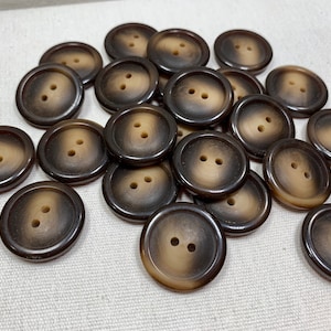Large buttons marbled dark brown and tan plastic sewing buttons 1 1/8”sewing button 2 hole sewing button
