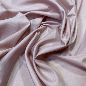 Blush/mauve lining Pongee lining 60&quot; by the yard light weight lining dress Fabric 60&quot; wide soft fabric, poly lining, fabric lining