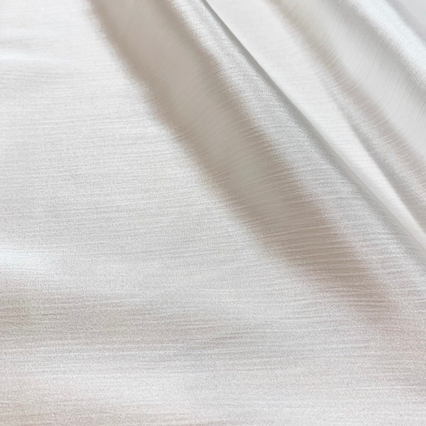 54" light ivory Silk crinkle satin 100% pure silk- perfect bridal silk for any evening gown silk fabric is light weight silk satin