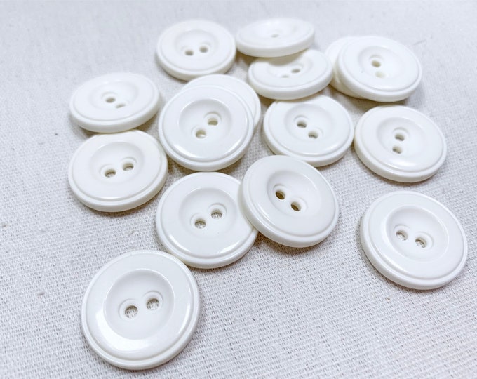 Medium Buttons White Buttons 1 Inch Sewing Buttons, 6 Sew Through