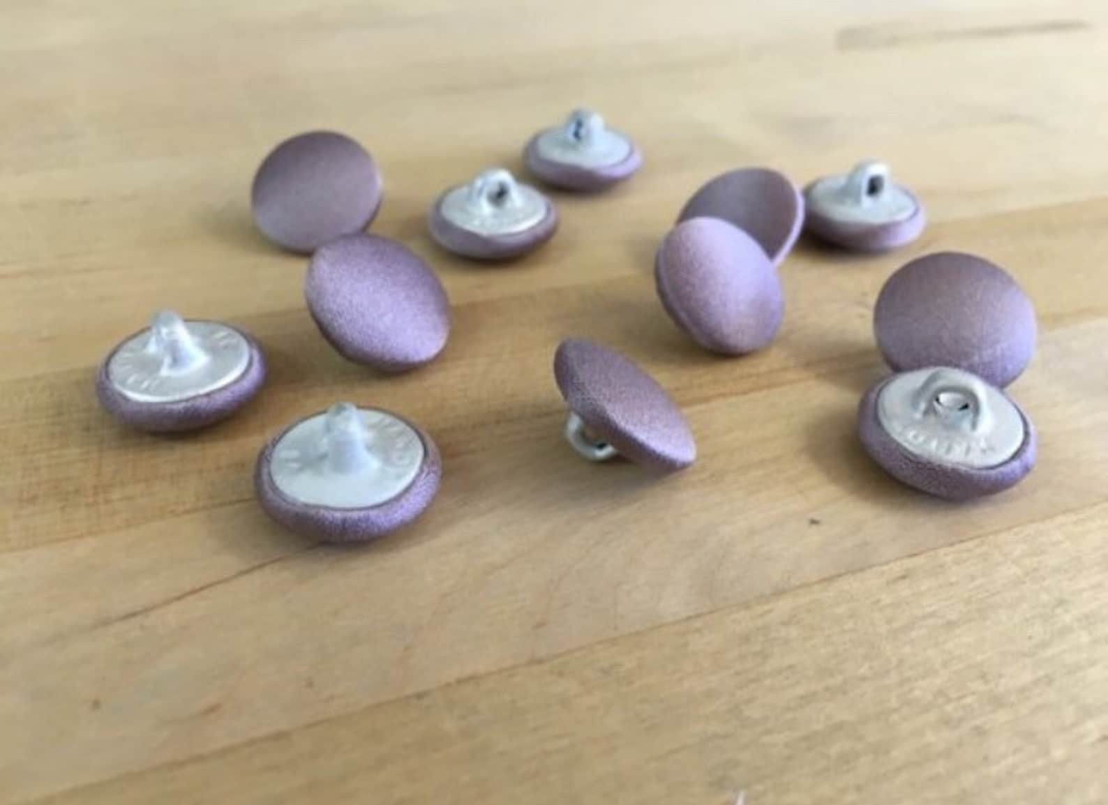 Dusty Lilac Covered Buttons Vest Buttons Satin Covered | Etsy