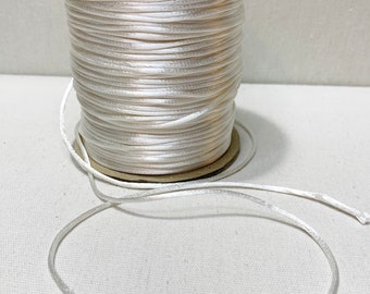 Ivory Rattail Cord Ivory Rat Tail Satin Cord Sewing Trim 1/8 inch x 10 yards Ivory Cord