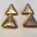 Medium Gold Buttons Triangle Shape With Rhinestone Center - Etsy