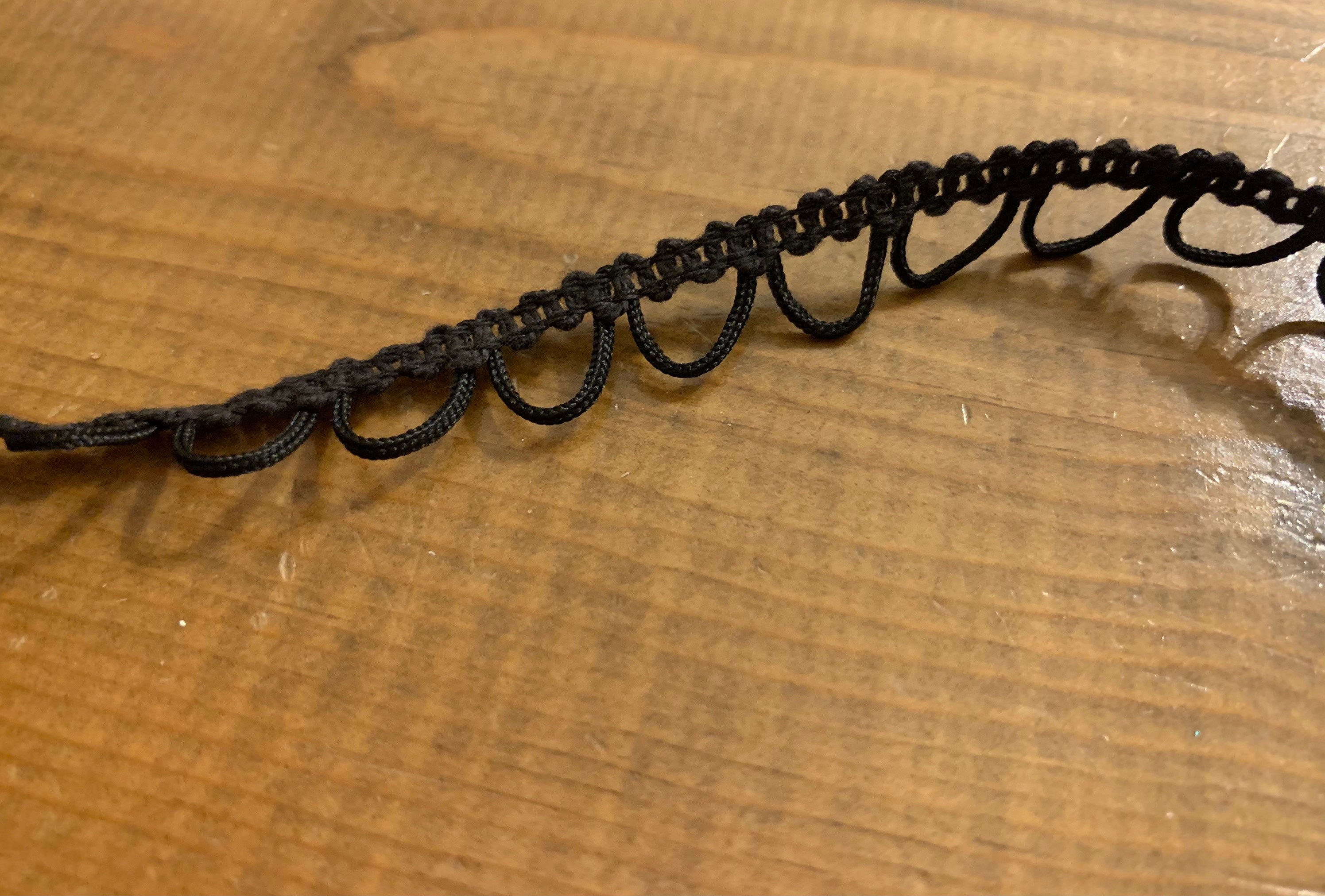 Button Looping-black Loops for Button Cotton Looping- by the Yard - Etsy
