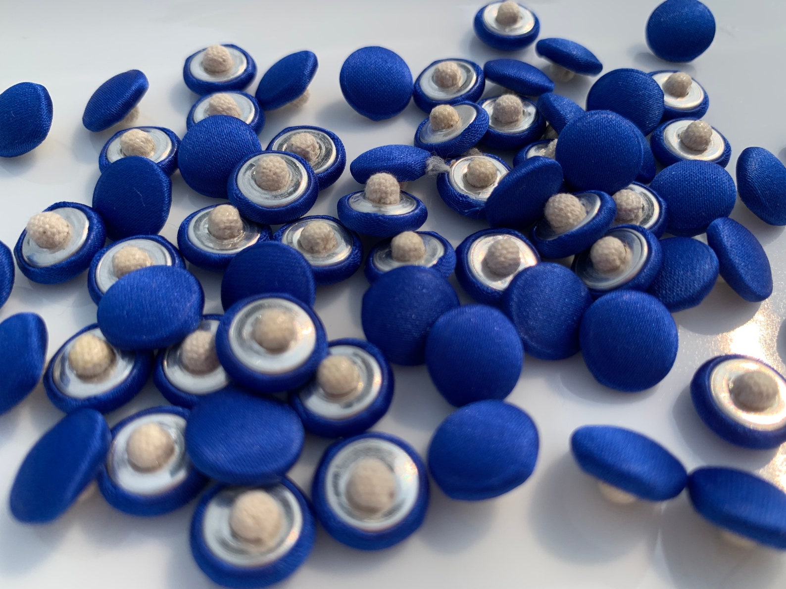 satin covered bridal buttons