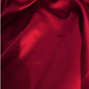 Ultra Burgundy Satin, Bridal Fabric, Satin Lamour, Lamour Satin Fabric ...