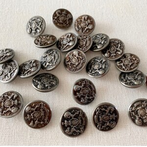 Silver buttons with textured design medium button design finish with shank back size are 3/4&quot; 20mm 6 to the order