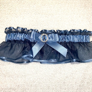 AIRFORCE BLUE Wedding or prom garter, bridal garters
