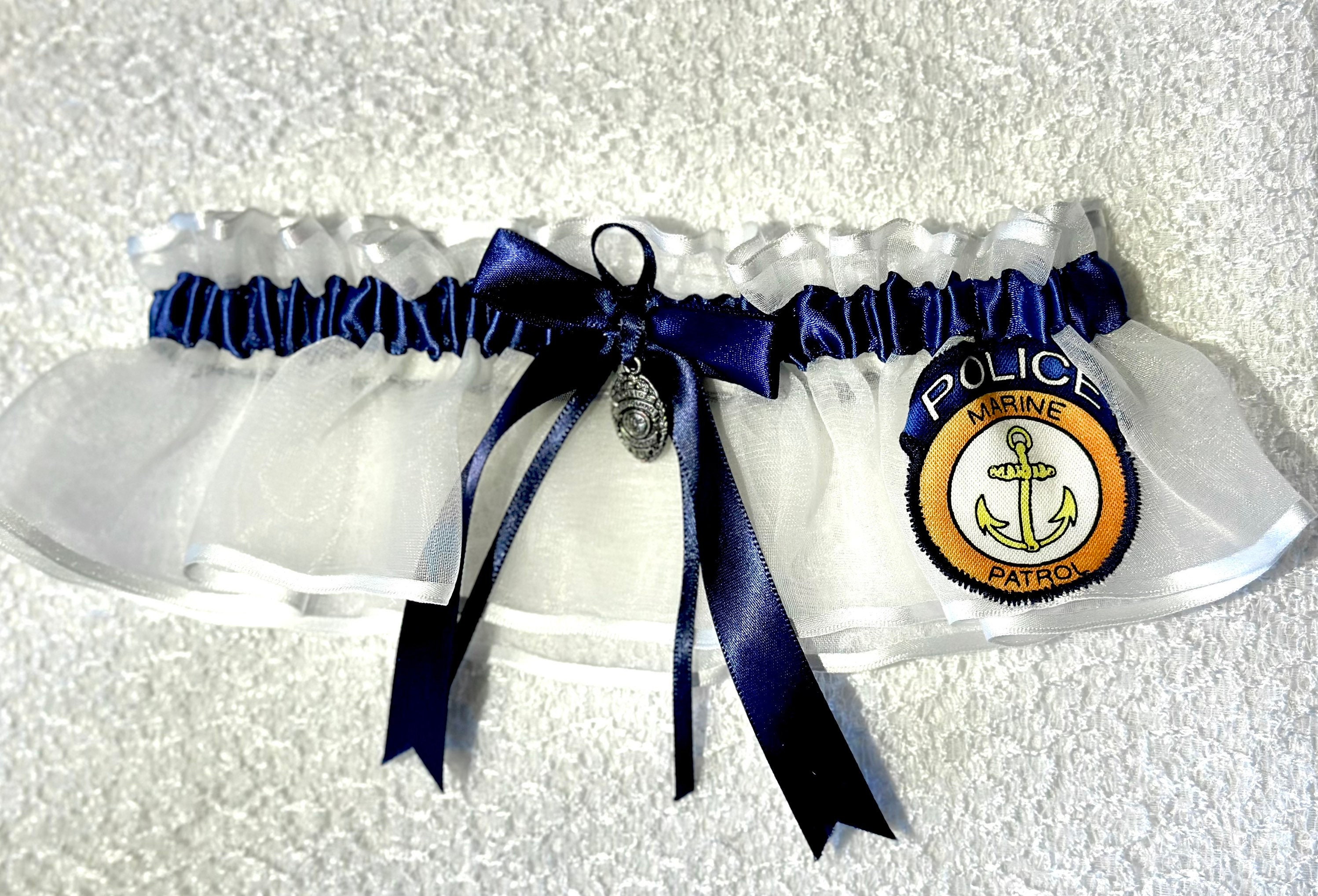 POLICE MARINE PATROL Wedding Garter or Prom Garters