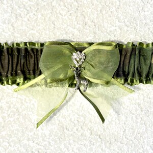 GREEN CAMOUFLAGE DEER toss wedding garter or prom garters