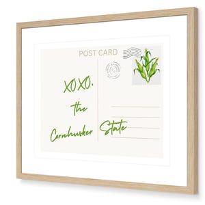 Art numérique Carte postale de l'État du Nebraska