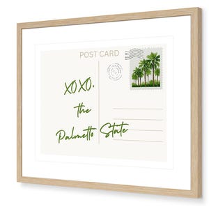 Art numérique Carte postale de l'État de Caroline du Sud