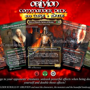 OBLIVION Commander MTG Deck Magic the Gathering Deck 100 cartas + fichas/ The Elder Scrolls/ Todas las ilustraciones originales