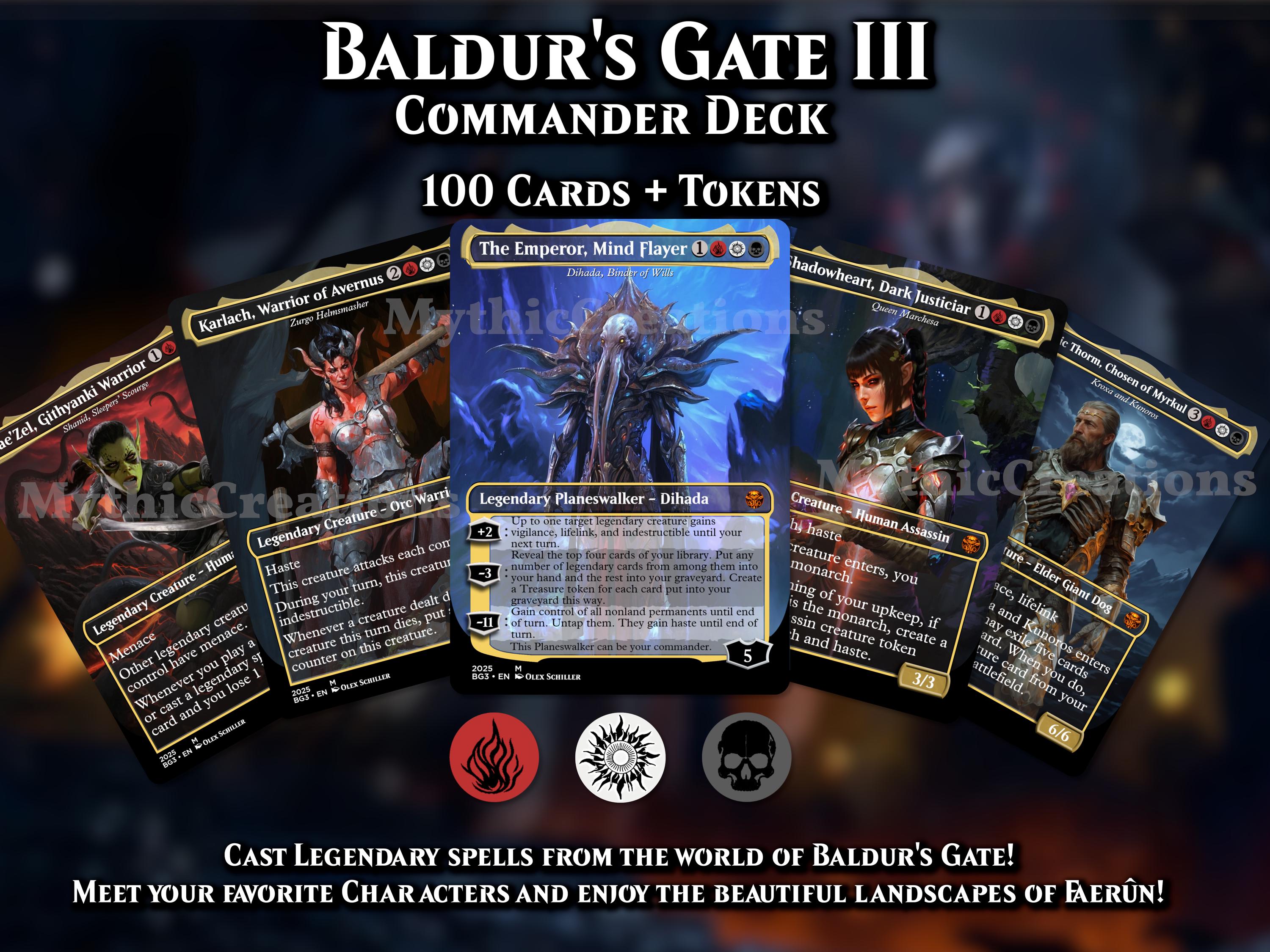 bg3 mtg commander deck Amazon.com: Magic: The Gathering Commander Legends: Battle for Baldur's  Gate Commander Deck – Party Time + Collector Booster Sample Pack : Toys &  Games main image 0
