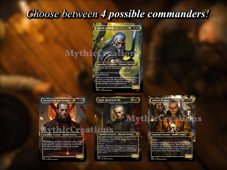 THE WITCHER 3 Commander Deck 100 Cards + Tokens/ All Original Artwork ...