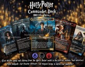 mtg harry potter commander deck Harry Potter Commander Deck 100 Cards + Tokens/ All Original Artwork  Premium Card Deck EDH Proxies