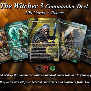 The Witcher 3 Commander MTG Deck Magic the Gathering Deck 100 Cards + Tokens/ All original artwork