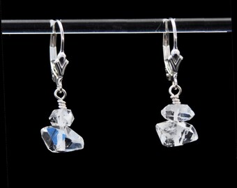 Herkimer Diamond earrings in Sterling Silver | Herkimer earrings | Herkimer Diamonds | Herkimer Diamond Jewelry | Herkimer Diamond Quartz