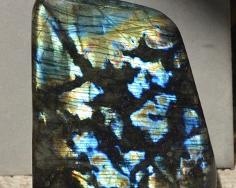 1 to 4+ lb Flashy Blue LABRADORITE Large Polished Stones FREE SHIPPING Desk Accessory Gift for Husband Him Standing Gemstone Crystal
