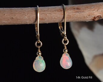 Kunzite Aquamarine Opal Jadeite Drop Earrings Sterling Silver LEVER BACKS