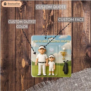 Gepersonaliseerde Dad Is Like A Master Golfer acrylblokplaquette, vaderdagcadeau voor papa, aangepast golffiguur acrylblok