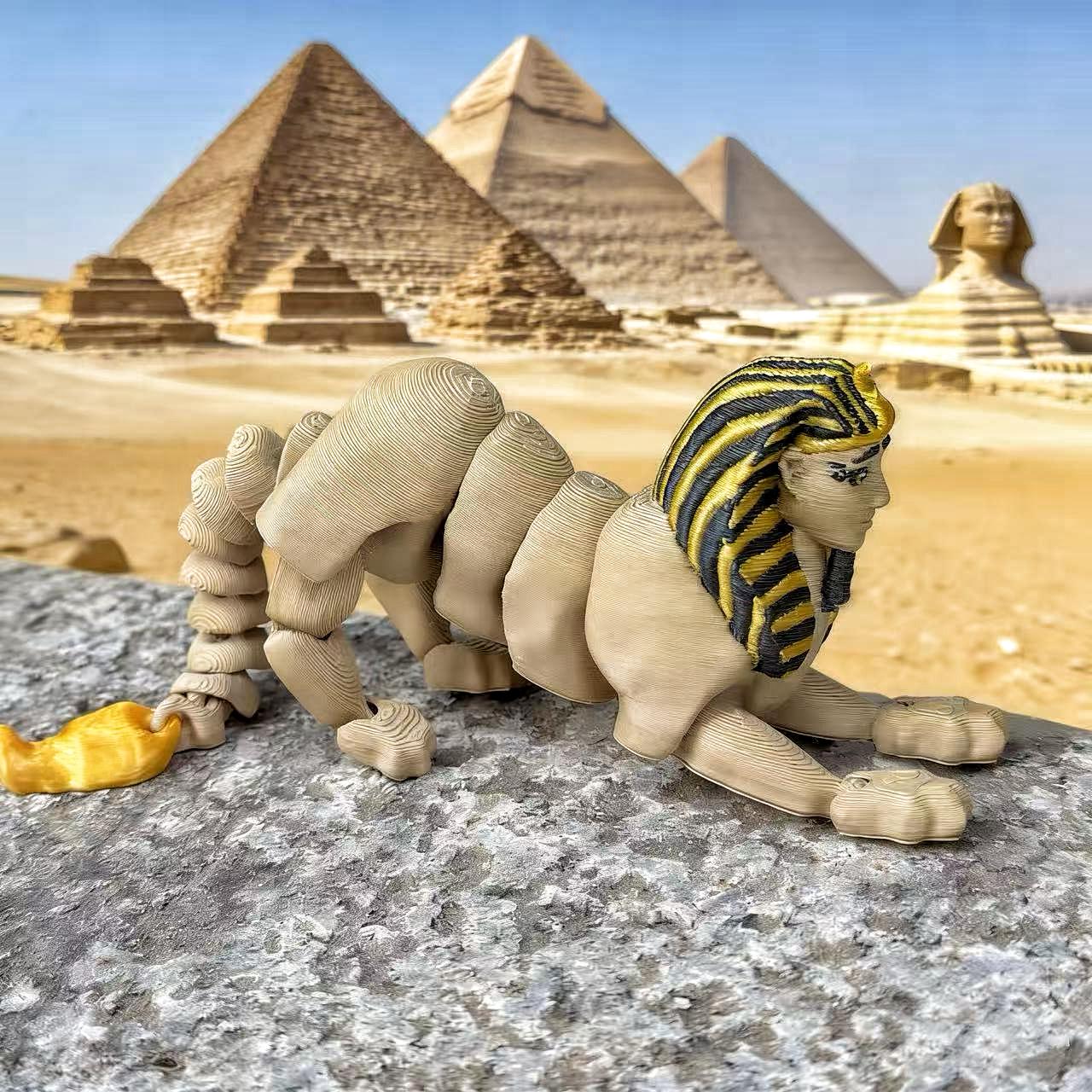 3D Printed Egyptian Sphinx Sculpture – PLA Material, Ancient Egypt ...