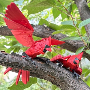 Multicolor 3D Printed Cardinal Bird – Bird Lover Gift, Colorful Redbird Figurine, Unique Birthday Gift for Nature Enthusiasts