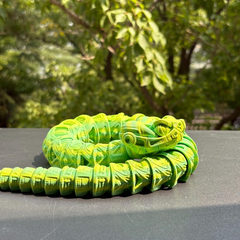Snakes Interlocking 3D Printed Articulated Rattlesnake: Poseable STEM Toy, Desk Decor - Etsy