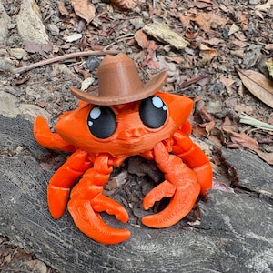 3D Printed Fiddler Crab Desktop Toy - Articulated Movable, Stress Relief Fidget Toy, Unique Birthday Gift, Holiday Present for Nature Lovers