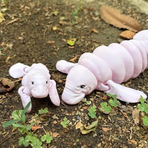 Anpassbares, bewegliches Manatee-Sea Cow-3D-gedrucktes artikuliertes Tierspielzeug mit glatten Gelenken, perfektes Geschenk für Urlaub, Geburtstagssammler