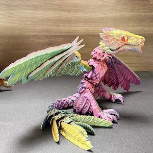Articulated 3D Printed Microraptor: Poseable Dinosaur Model