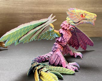 Articulated 3D Printed Microraptor: Poseable Dinosaur Model