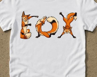 Chemise de yoga en renard, t-shirt graphique vintage des années 90, t-shirt rétro en renard, t-shirt unisexe pour adulte, design, renard des bois