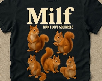 Shirt Man I Love Squirrels , 90s Vintage Graphic T-shirt , Retro