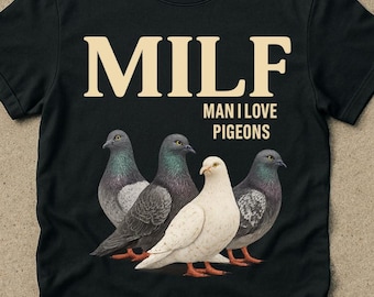 Camiseta "Me encantan las palomas", diseño vintage de los 90, retro, unisex, para adultos.