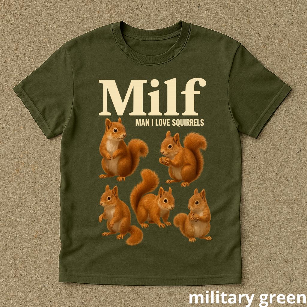Shirt Man I Love Squirrels , 90s Vintage Graphic T-shirt , Retro