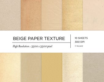 Beige Paper Textures: Neutral Watercolor Backgrounds (Digital Download)
