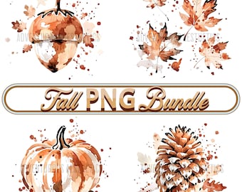 Fall Decor PNG Bundle | Fall Clipart Sublimation | Printable Wall Art | Digital Download
