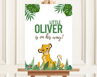 Lion King-welkomstbord babyshower | Simba-thema (digitaal ontwerp)