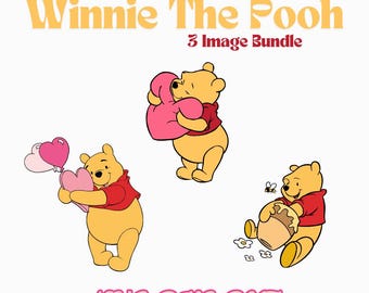 Winnie de Poeh SVG-bundel | Illustraties gelaagde pooh | Cricut gesneden bestand | Digitale download