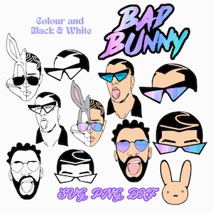 Archivo de corte de Bad Bunny para Cricut / Silhouette Studio / SVG / DXF / PNG / Clip Art / Diseño digital / Descarga instantánea