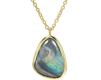 Unicorn Tear Australian Opal Necklace No. 21 by NIXIN Jewelry