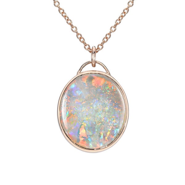 Love Note No. 1 Australian Opal Necklace by NIXIN Jewelry