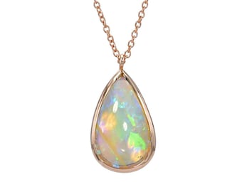 Unicorn Tear Australian Opal Necklace No. 19 by NIXIN Jewelry