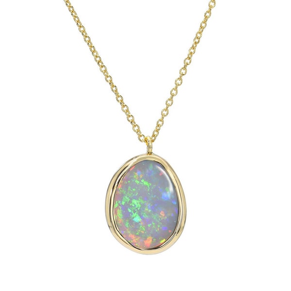 Unicorn Tear Australian Opal Necklace No. 20 by NIXIN Jewelry